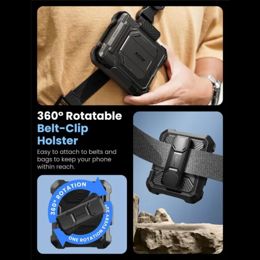  Galaxy Z Flip 7 fekete Supcase Iblsn Armorbox tok - 11