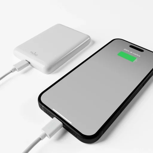 Powerbank Puro Power Mag 5000mAh 20W Power Delivery USB-C - fehér, - 3