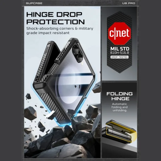  Galaxy Z Flip 7 Fekete Supcase Unicorn Beetle Pro tok - 2