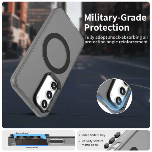 Techsuit - Samsung Galaxy S23 MagSafe CandyCase - Fekete. tok - 2