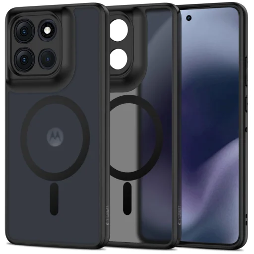 Tech-protect Magmat Magsafe Motorola Moto G86 5G / G86 Power 5G Matt Fekete tok - 1