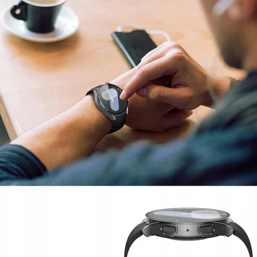 Tech-protect Defense Samsung Galaxy Watch 8 (44 mm) Átlátszó üvegfólia - 3