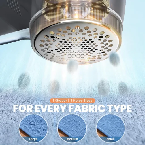 Ruházati szöszeltávolító Techsuit - Flufix (ACS1) - 9000 fordulat/perc, ABS, rozsdamentes acél - Szürke. - 7