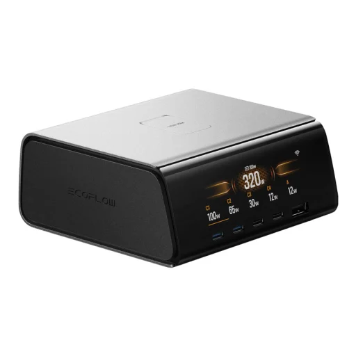 EcoFlow RAPID Pro Asztali Töltő (320W, 4xUSB-C, 1xUSB-A, GaN) - 2