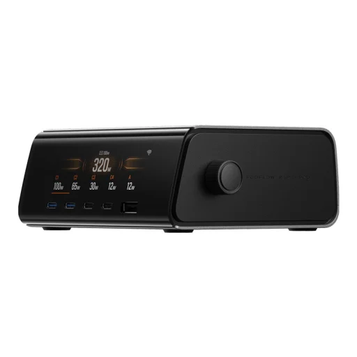 EcoFlow RAPID Pro Asztali Töltő (320W, 4xUSB-C, 1xUSB-A, GaN) - 3