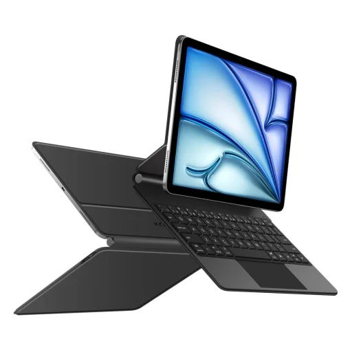 Tech-protect Smartcase Magnetic + Billentyűzet iPad Air 10.9” 4 / 5 / 2020-2022 / 11” 6 / 7 / 2024-2025 Fekete tok - 3