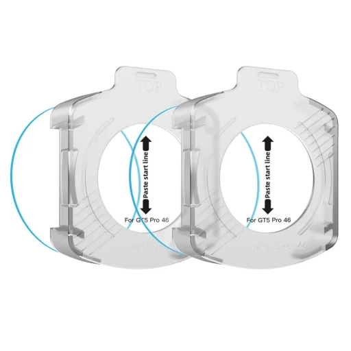 Edzett üveg Tech-protect Easy Set+ 2-csomag Huawei Watch GT 5 Pro (46 mm) Átlátszó üvegfólia - 3