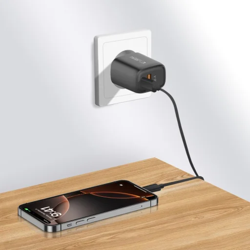 Tech-Protect NCA30 2-port Hálózati Töltő PD 30W / QC3.0 Fekete - 6