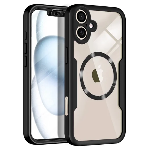  iPhone 17 Fekete Techsuit - ColorVerse 360 MagSafe Sorozat + Képernyővédő tok - 1