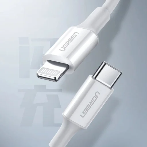 Ugreen US171 Lightning - USB-C PD kábel 20W 3A 480Mb/s 1.5m - fehér - 3