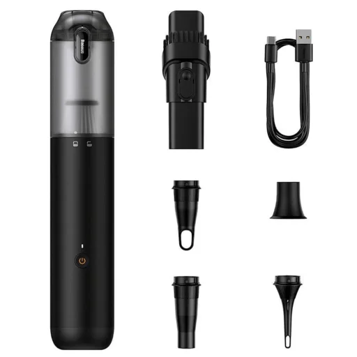 Baseus - Vezeték nélküli autós porszívó A3 Lite (C30438700113-Z1) - 12000Pa, 100W - Fekete - 6