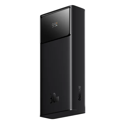 Baseus - Star-Lord Power Bank (P10022904113-00) - 2x USB, Type-C, Micro-USB, 30W, 20000mAh, Type-C kábel, 3A, 30cm - Fekete - 2