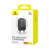 Baseus - Fali Töltő (P10162503113-00) - GaN5S, Type-C, 20W - Fekete thumbnail