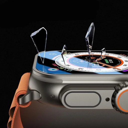 Apple Watch Ultra 1/2/3 (49 mm) Edzett Üveg Tech-protect Easy Set+ 2-csomag Átlátszó üvegfólia - 2