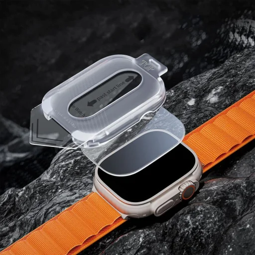 Apple Watch Ultra 1/2/3 (49 mm) Edzett Üveg Tech-protect Easy Set+ 2-csomag Átlátszó üvegfólia - 3