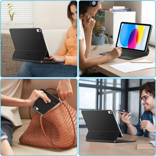 Tech-protect Smartcase Magnetic + Billentyűzet iPad 10.9" 10 / 2022 / 11" 11 / 2025 Fekete tok - 11