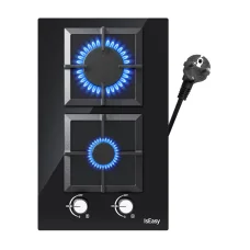 IsEasy MGBG-312S2C kétzónás (négyzet alakú) üveggázkályha
