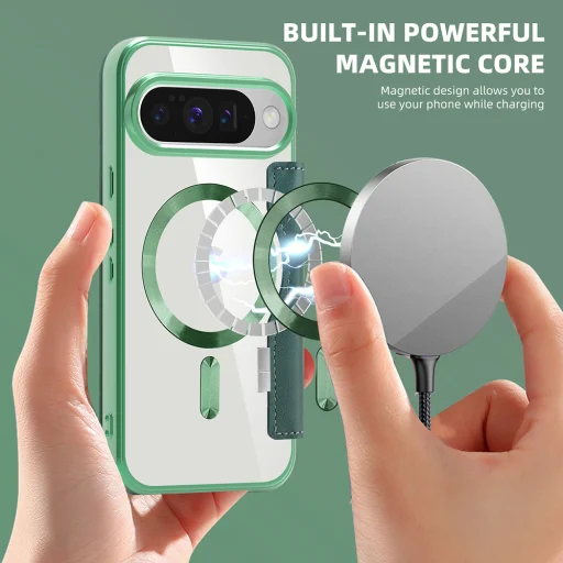 Google Pixel 10 / 10 Pro - SmartMag Tok - Techsuit - Zöld tok - 6