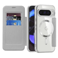 Google Pixel 10 / 10 Pro - SmartMag Könyv Tok - Szürke - Techsuit tok