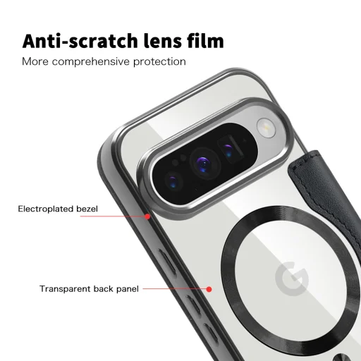 Google Pixel 10 Pro XL - Techsuit - SmartMag könyv tok - Fekete - 3