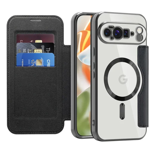 Google Pixel 10 Pro XL - Techsuit - SmartMag könyv tok - Fekete - 1