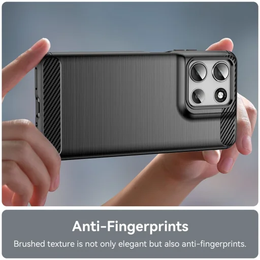 Motorola Moto G56 - Techsuit - karbon szilikon tok - fekete - 4