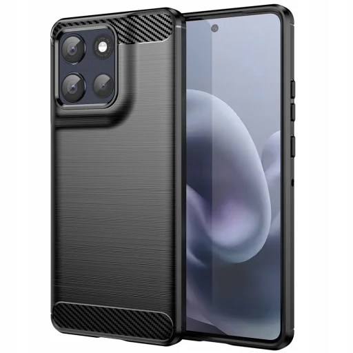 Motorola Moto G86 - Techsuit - Carbon Silicone - Fekete tok - 1