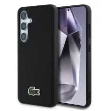  Samsung Galaxy S25 Fekete Lacoste Iconic Petit Pique Szövött Logós MagSafe tok
