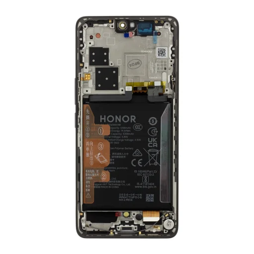 LCD kijelző + Érintőegység + Előlap Honor 200 Pro Fekete (Szerviz Csomag) - 2