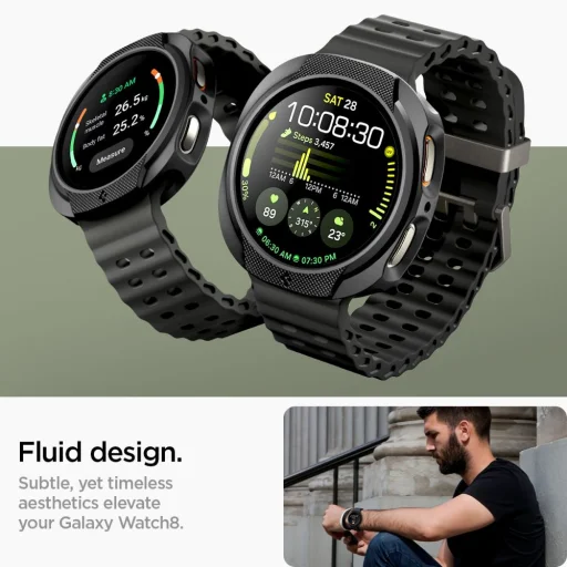  Samsung Galaxy Watch 8 (40 mm) Matt Fekete Spigen Liquid Air tok - 10
