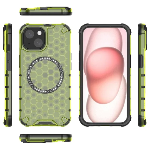  Honor 400 Lite Lime Zöld Techsuit HoneyComb Shield MagSafe kompatibilis tok - 4