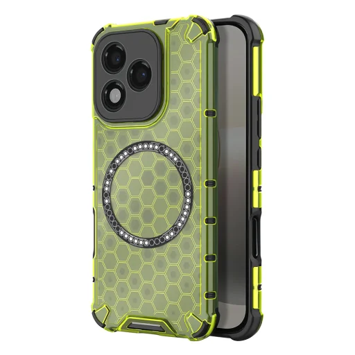  Honor 400 Lite Lime Zöld Techsuit HoneyComb Shield MagSafe kompatibilis tok - 1