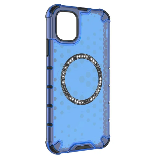 iPhone 11-hez való Techsuit - HoneyComb Shield MagSafe tok - Kék - 3