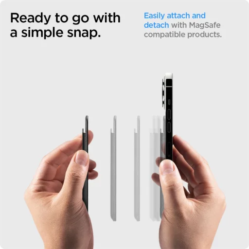 Spigen Valentinus Pro MagSafe pénztárca Fekete - 14