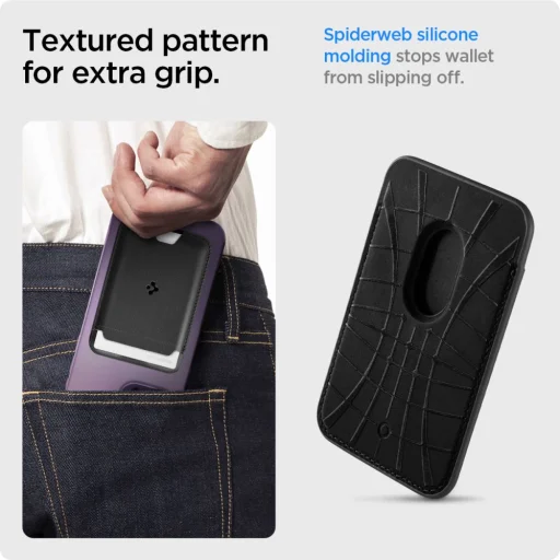 Spigen Valentinus Pro MagSafe pénztárca Fekete - 16