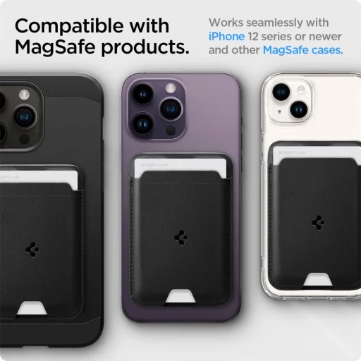 Spigen Valentinus Pro MagSafe pénztárca Fekete - 19