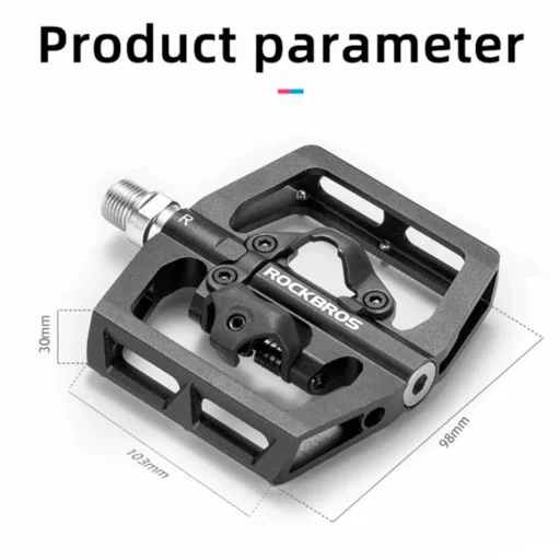 Rockbros PD15-BK alumínium ötvözetű kerékpár pedál szett - Fekete - 4