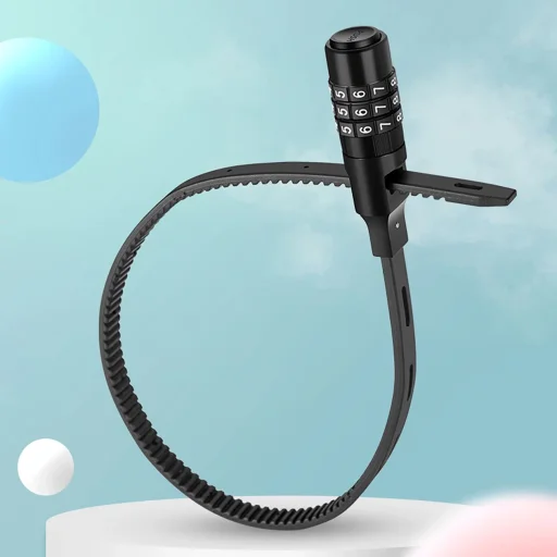 Rockbros 3240001001 biciklizár kombinációs - fekete - 2