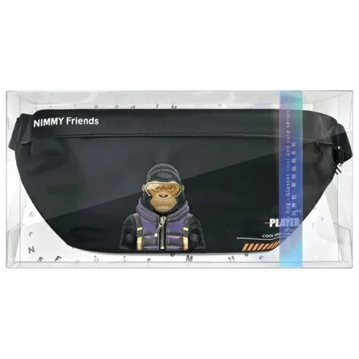 Nimmy Crossbody Cool&amp;Cute 2.0 Gorilla Válltáska - Fekete - 5