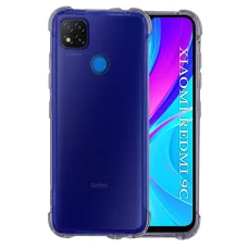  Xiaomi Redmi 9C / Redmi 9C NFC - Ütésálló áttetsző szilikon tok - Füstfekete