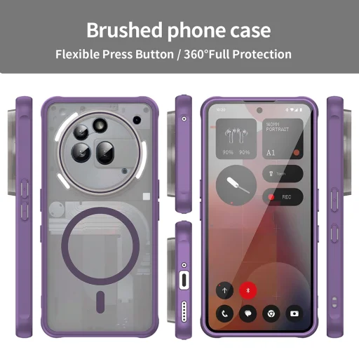  Nothing Phone (3a) Pro - Techsuit - HaloFrost II MagSafe tok - Lila - 3