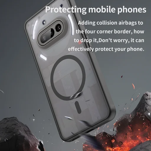  Techsuit - HaloFrost II MagSafe tok - Nothing Phone (3a) - Fekete. - 5