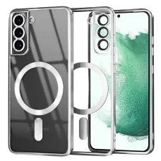 Samsung Galaxy S22 Plus 5G - Techsuit Luxus Kristály MagSafe - Ezüst tok