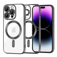 iPhone 14 Pro Max - Techsuit - Luxus Kristály MagSafe - Fekete. tok