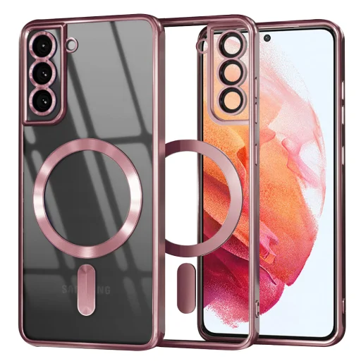 Samsung Galaxy S21 5G - Techsuit - Luxus Kri̇stal MagSafe tok - Pink - 1