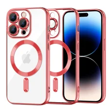 iPhone 14 Pro Techsuit - Luxus Kristály MagSafe - Piros. tok