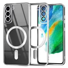 Samsung Galaxy S21 FE 5G - Luxus Kristály Techsuit MagSafe - Ezüst tok