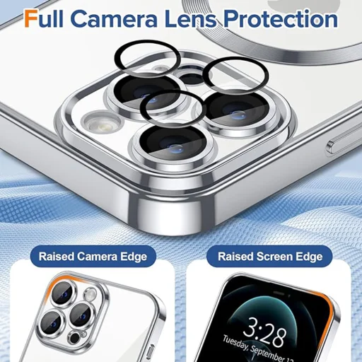 iPhone 12 Pro Max - Techsuit - Luxury Crystal MagSafe - Ezüst tok - 4