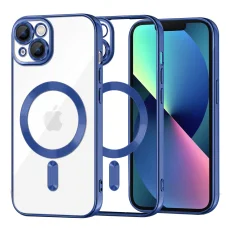 iPhone 13 - Techsuit - Luxus Kristály MagSafe - Mélykék tok