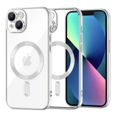 iPhone 13 - Techsuit - Luxus Kristály MagSafe - Ezüst tok